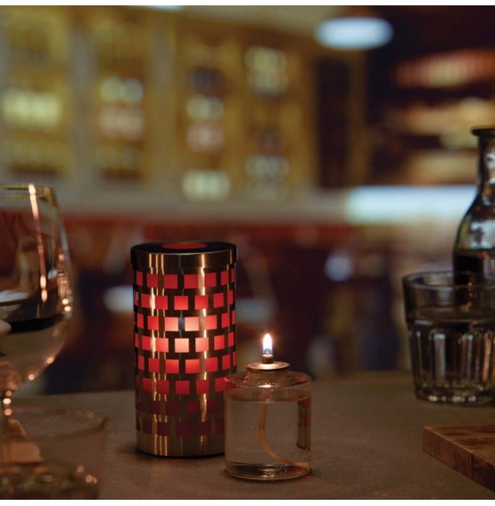 Mosaic Red Candle Holder